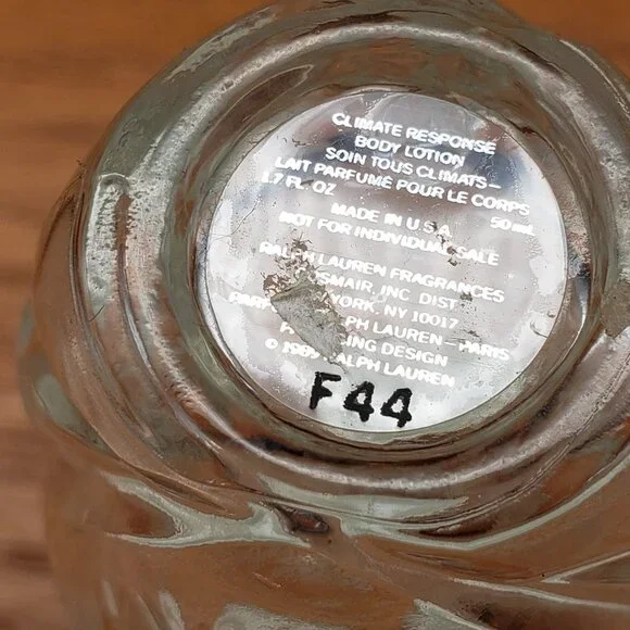 Ralph Lauren Cut Glass Jar Climate Response Body Lotion 3.5" Vanity Bottle - Picture 3 of 6